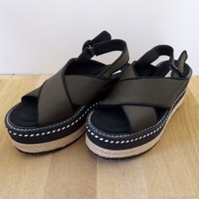 ZARA BUCKLE WEDGE TRAFALUC SANDALS LADIES UK 3