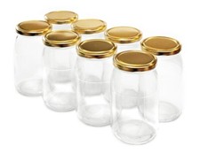 GLASS JARS 900ml  & GOLD LID