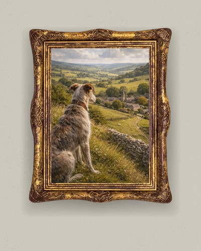 Lurcher sporting art - sporting,