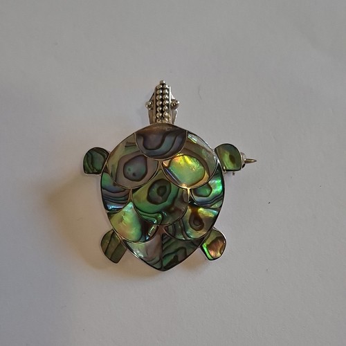 Sterling silver abalone - &,