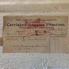 Antique 1895 Farm Receipt