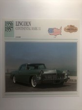 Classic Car Collectors Club Card Lincoln Continental Mark 11