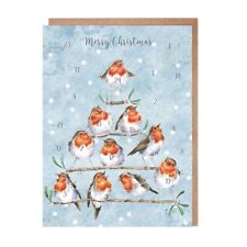 Wrendale Rockin Robins A5 Advent Calendar – 24 Door Illustrated Advent Card