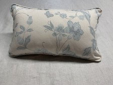 Laura Ashley Summer Palace Duck Egg Oblong Cushion, Piped, Zipped Inc Pad.