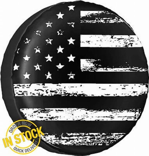 American flag spare tire - 14",