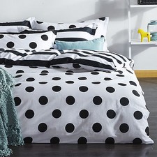 Black White Duvet Cover Set Twin Queen King Bedding Set 100% Cotton Twill
