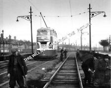 Liverpool., Edge Lane. Tram track repairs  c.1954