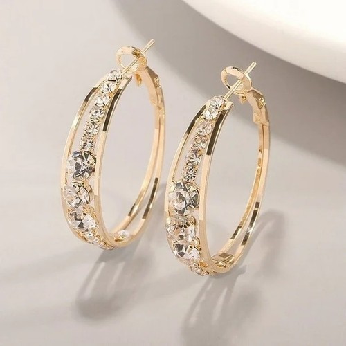 Earrings 18k gold plated hoop - plated,