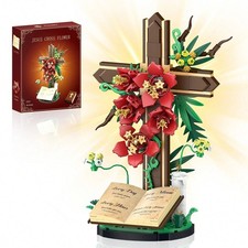 381Pcs Burgundy Cross Building