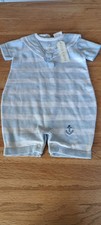 New with Tags Kris X Kids Boys Blue Baby Grow Playsuit Romper Aged 9 Months