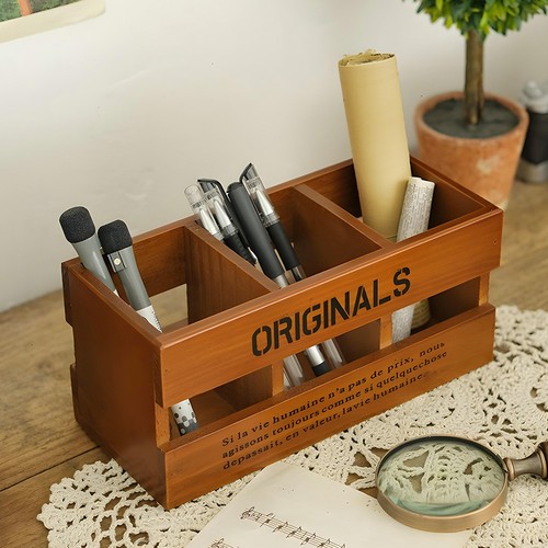 Vintage desktop wooden pen - desktop,