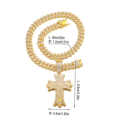Men bling silver cuban - silver,