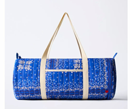 Zara blue white floral quilted - blue/white,