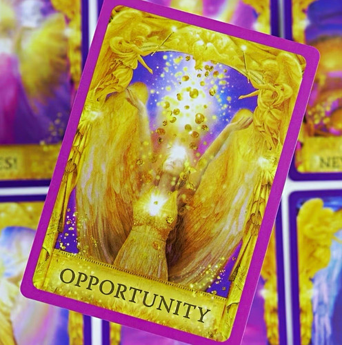 Purple gold angel oracle - purple, &