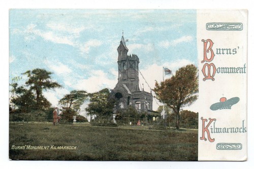 Antique postcard burns - antique,