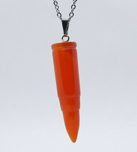 Carnelian necklace bullet - carnelian,