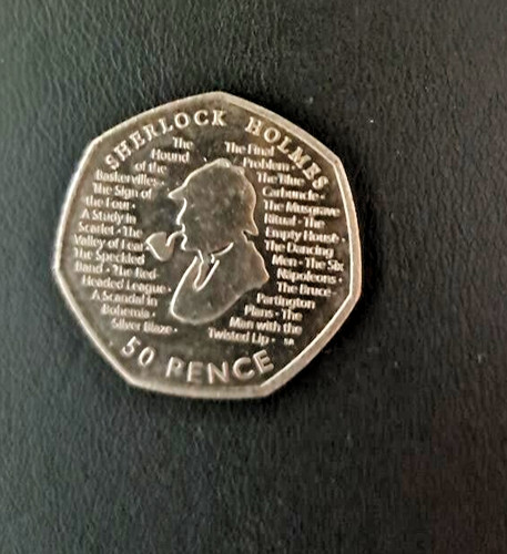 2019 sherlock holmes 50p - sherlock,