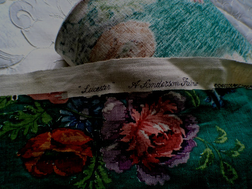 Vintage sanderson floral green - vintage,