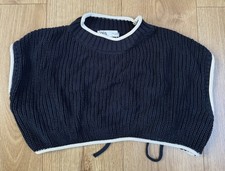 Zara Navy Cropped Knit Jumper