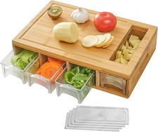 Bamboo Cutting Board with 4