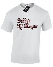 DADDY'S LIL MONSTER MENS T SHIRT SCARY FANCY DRESS HARLEY HALLOWEEN QUINN SQUAD
