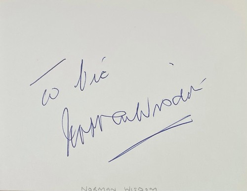 Norman wisdom autographed - wisdom,