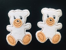 Pair Vintage Iron On Teddy