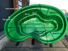 NEW 3.6 x 2.36m 5,000L 120cm