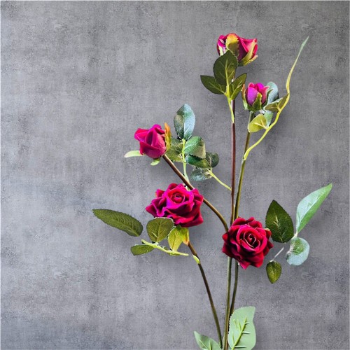 Artificial silk rose spray - artificial,