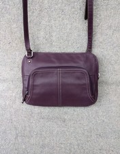 Tignanello small purple genuine leather crossbody or shoulder organiser bag.