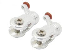 NEW RAKON HELI Blade MCPX CNC Main Blade Grips V2 with Steel Ball Silver