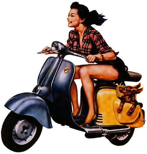Speeding scooter girl shirt - scooter, t-shirt