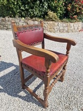 Antique Style Oak & Leather