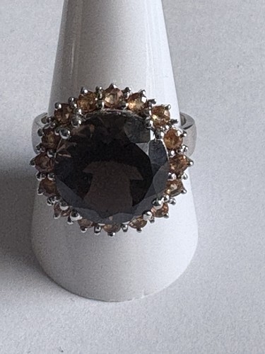 Smoky quartz ring 925 - ring, sterling