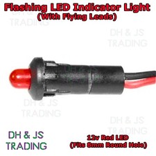 Flashing LED Indicator Light Red Alarm 12v Immobiliser Light Car Dummy Alarm