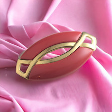 Lovely Vintage Red Gold-tone