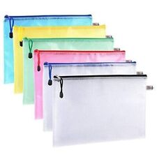 A4 Plastic Waterproof Document Wallets Files Folder Zip Lock Bags Pouch Office