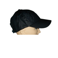 HAWKINS NAVY BLUE WAXED WATERPROOF BASEBALL CAP (one size adjustable SM.-XL)