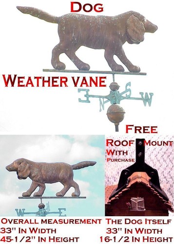 Weather vane copper dog - vane,