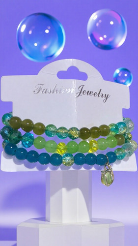 Handmade crystal glass beads - crystal, &