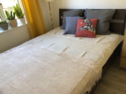 Ikea bed king size - bed, brown