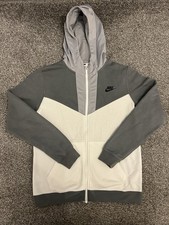 Nike Zip Up Jacket White Grey XL Youth 158-170cm