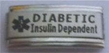 Italian Charms DIABETIC Insulin Dependent Medical Alert L116