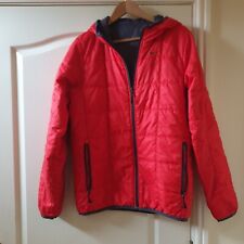 Nike Reversible Padded Jacket Size S  40" Athletic Dept Red / Grey Check Reverse
