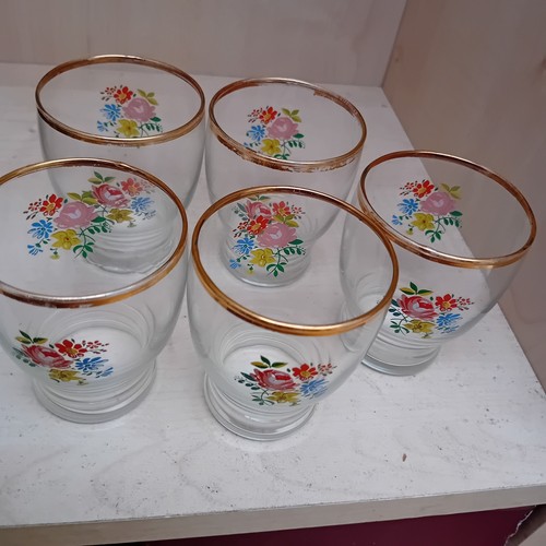 Vintage flower shots glasses - vintage,