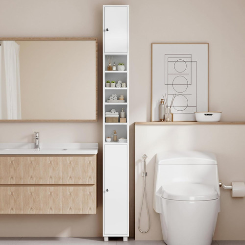 Tall bathroom storage cabinet - storage,