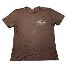 County Choppers T-Shirt Graphic Print Short Sleeve Brown Mens Small