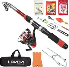 Fishing Rod and Reel Combo Telescopic Spinning Fishing Reel with Bag