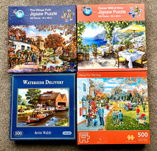Bundle of Puzzle World/Corner Piece/Gibsons jigsaw puzzles -  4 x 500 piece