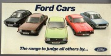 Ford Range Mid 1980 UK Foldout Brochure Fiesta Escort Cortina Capri Granada